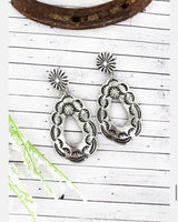 Silver Tone Cut Out Teardrop