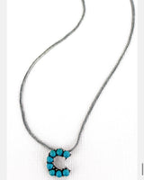 Petite Turquoise Initial Necklace