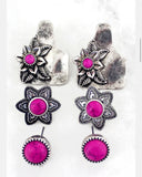 3 tier cattle tag earring set