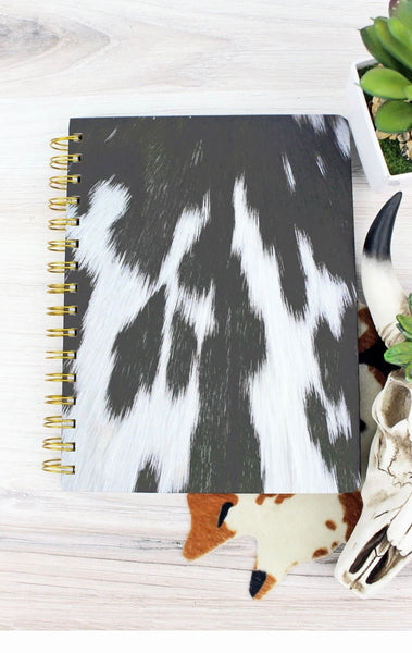Mary bell Black Cow Print Journal