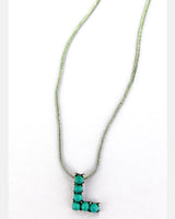 Petite Turquoise Initial Necklace