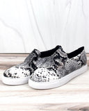Snakeskin Slip On Shoes