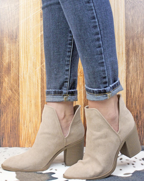 Snatch Taupe Booties