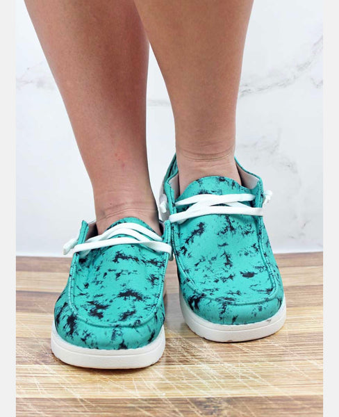 Turquoise Marble Shoes
