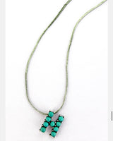 Petite Turquoise Initial Necklace