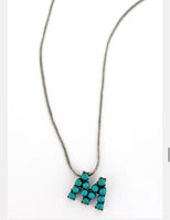 Petite Turquoise Initial Necklace