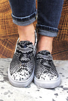 Snakeskin Slip On Shoes