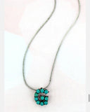 Petite Turquoise Initial Necklace