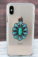 Turquoise Squashblossom Phone Grip Top